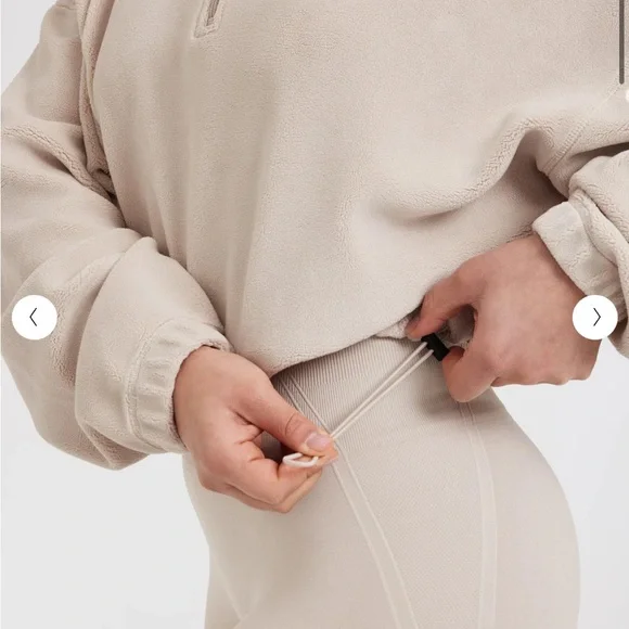 NWT Oner Active FLEECE OVERSIZED CROP 1/2 ZIP SWEATSHIRT - Picture 5 of 10